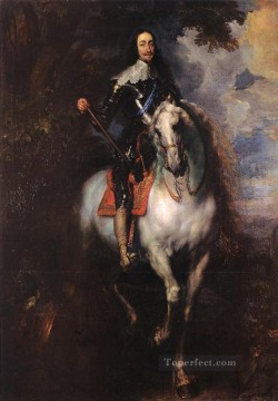  Carl Pintura - Retrato ecuestre de Carlos I, rey de Inglaterra, pintor de la corte barroca Anthony van Dyck